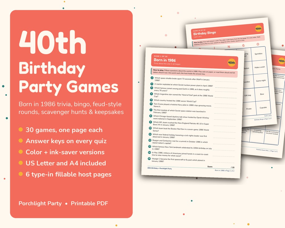 40th Birthday Games Bundle preview
