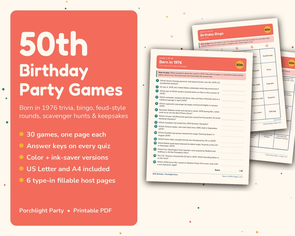 50th Birthday Games Bundle preview