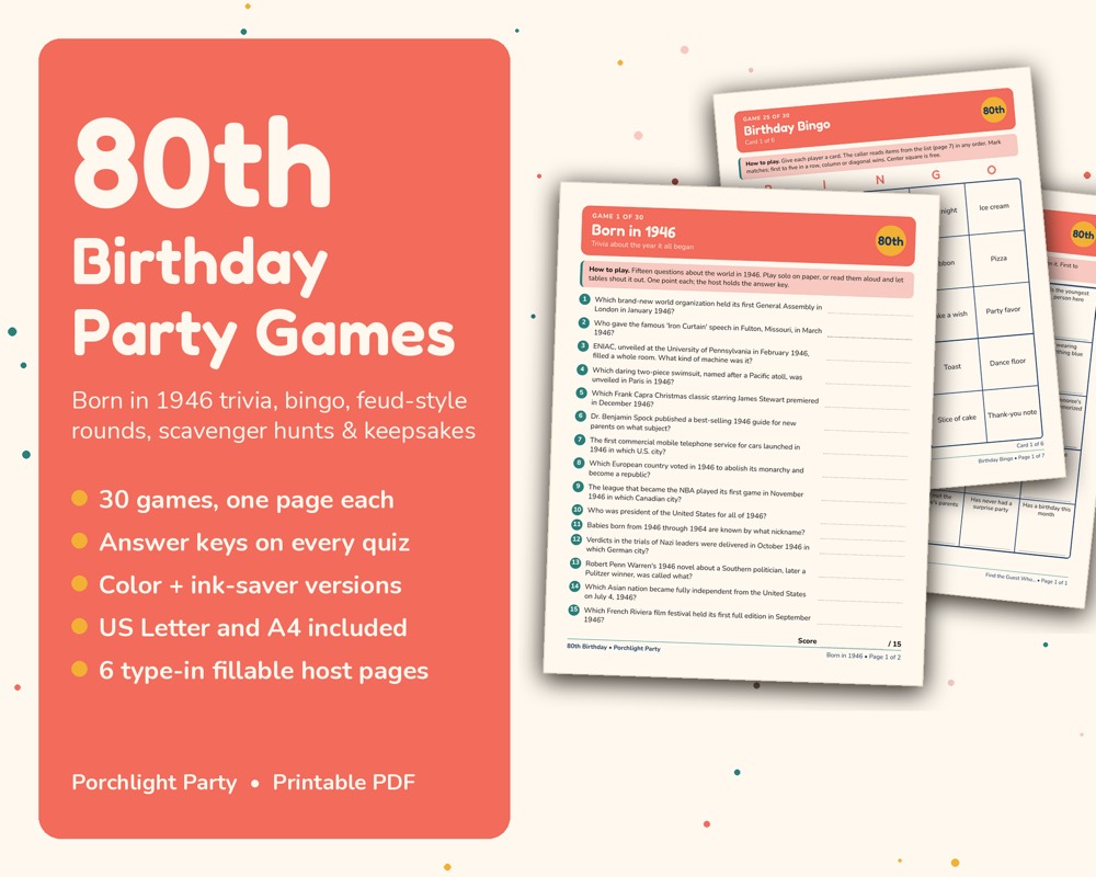 80th Birthday Games Bundle preview