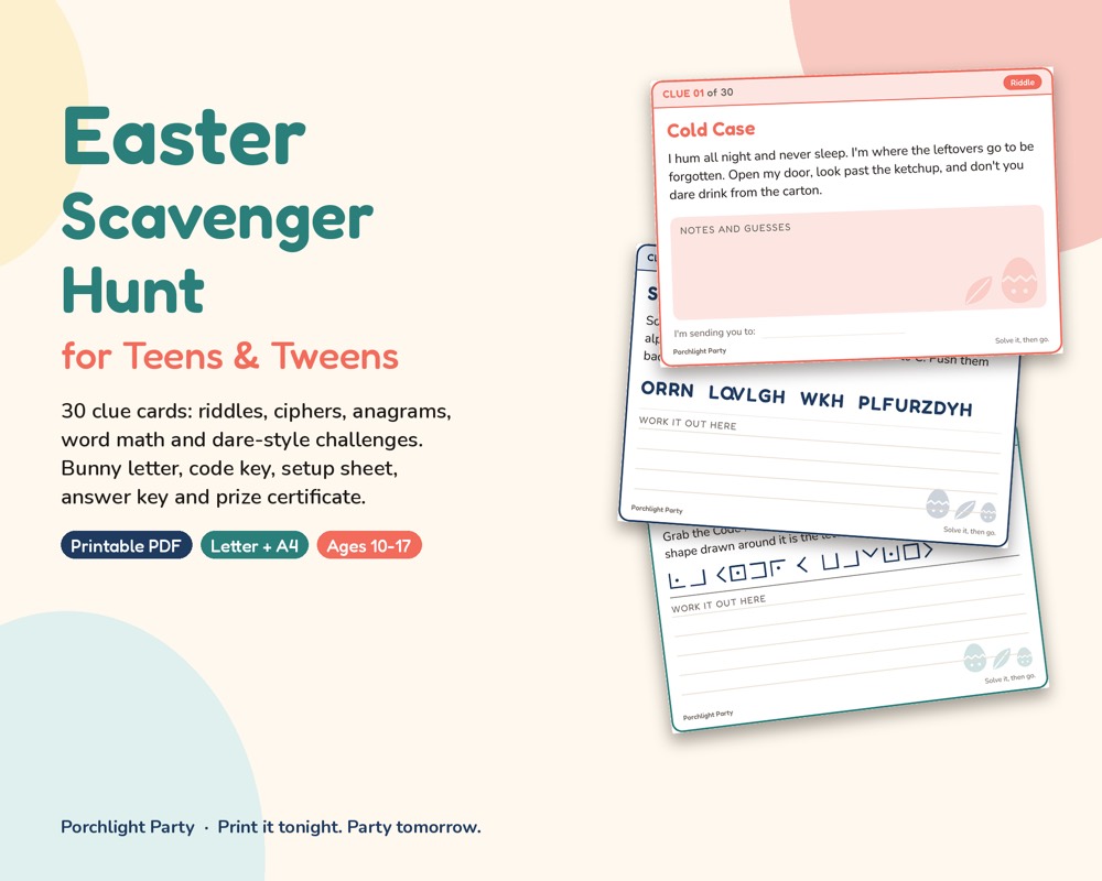 Easter Scavenger Hunt for Tweens & Teens preview