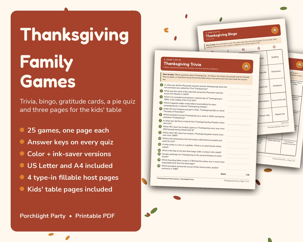 Thanksgiving Family Games Bundle preview